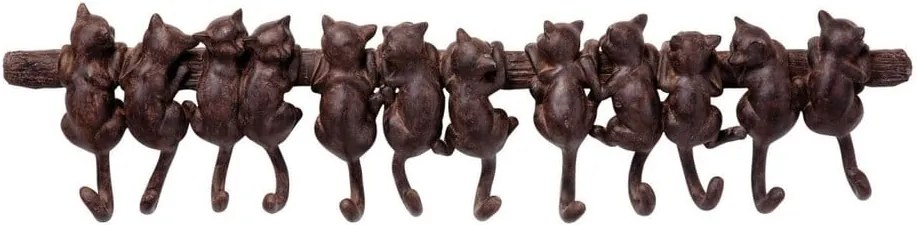 BonamiHnedý nástenný vešiak Kare Design Cats