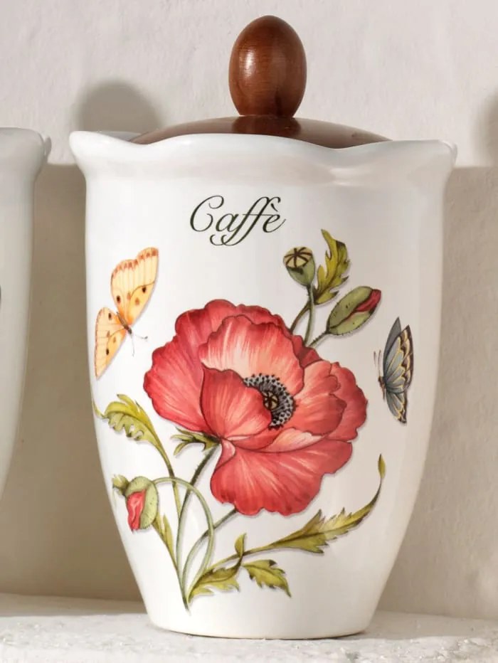 Dóza na kávu "Giardino Botanico" Nuova Ceramica Artisan viacfarebná