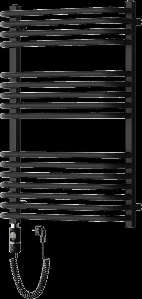 Mexen Apollo, elektrické vykurovacie teleso 860x550 mm + vykurovacia tyč 600 W, čierna, W117-0860-550-2600-70