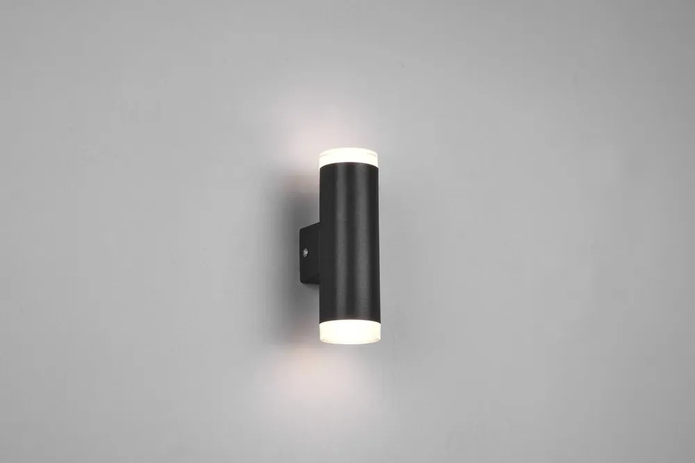 Matne čierne LED nástenné svietidlo Ray - Trio