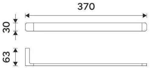 NIMCO MA 29097-26 - Nástenný vešiak na uteráky MAYA 37 cm lesklý chróm