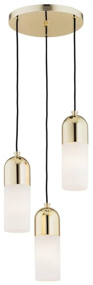 Argon 1466 - Luster na lanku BURGOS 3xE27/15W/230V mosadz