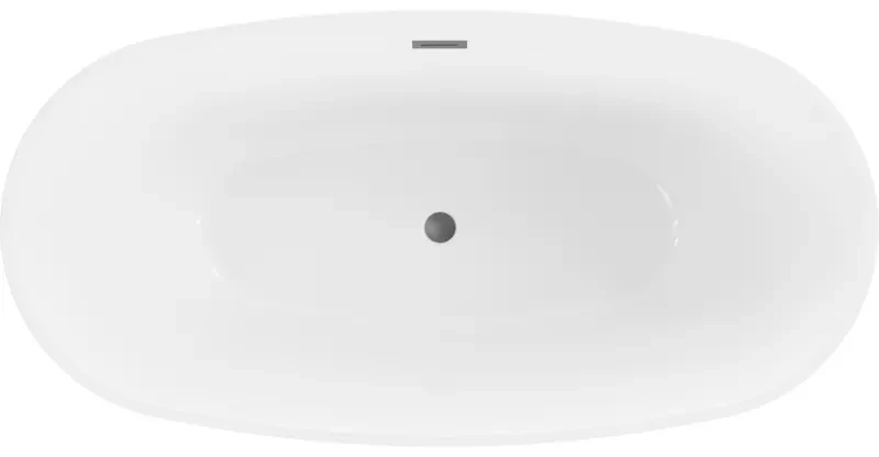 Mexen Eris, voľne stojaca vaňa 170 x 80 cm, biela, brúsený grafit prepad, 53441708000-95