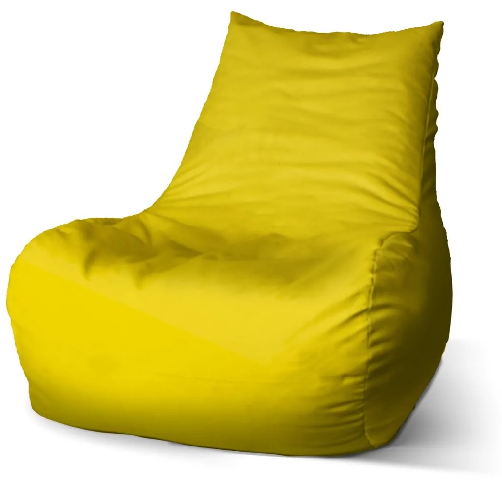 Sablio Sedací vak Bean Žltá - 100 x 90 x 45 cm