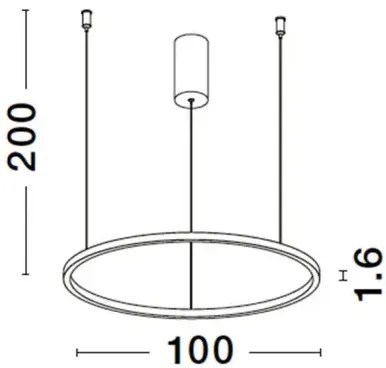 LED luster Tarquin 100 čierne