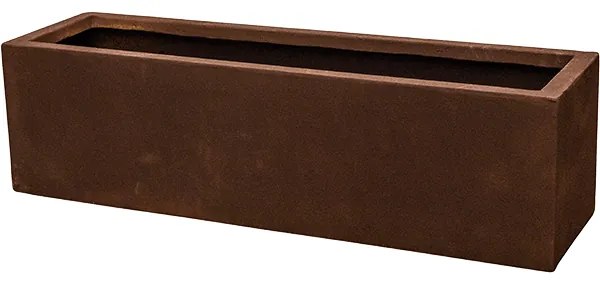 Kvetináč hrantík Static (GRC) Rectangle rusty hnedý corten 80x22x22 cm