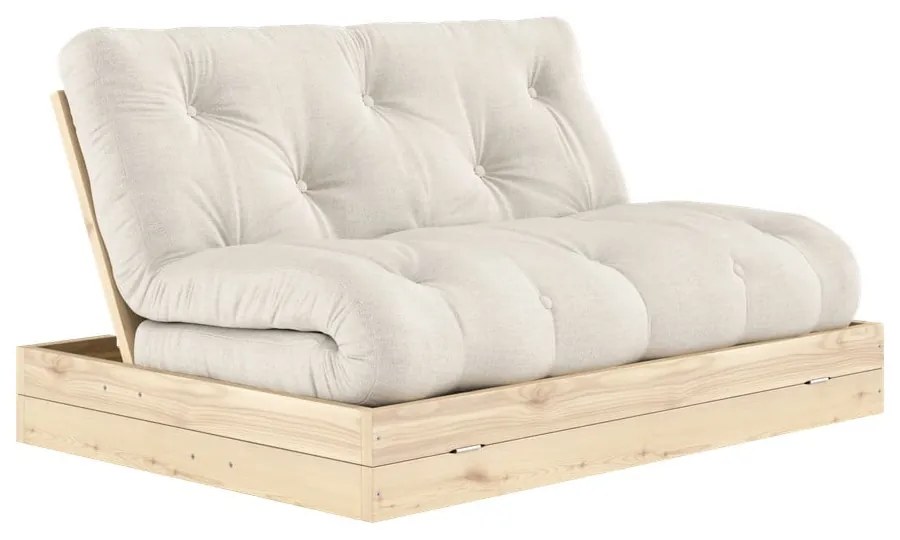 Béžová ľanová rozkladacia pohovka 145 cm Flip – Karup Design