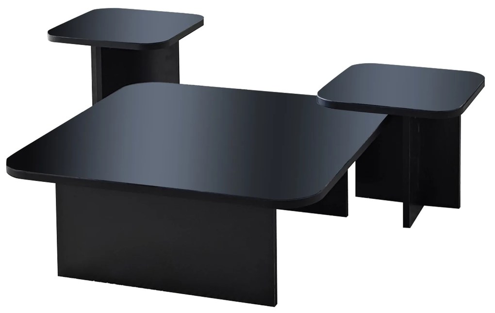 Súprava konferenčných stolíkov Jazz čierna