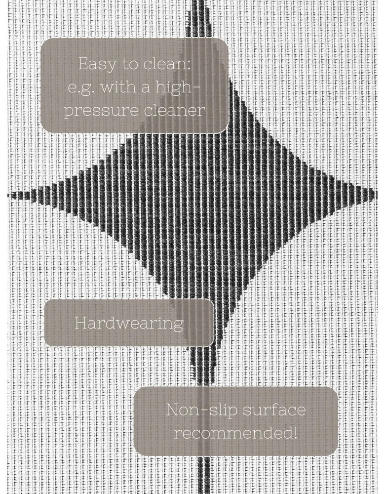 Čierno-biely vnútorný a vonkajší koberec 200x290 cm Duet Bowen – NORTHRUGS