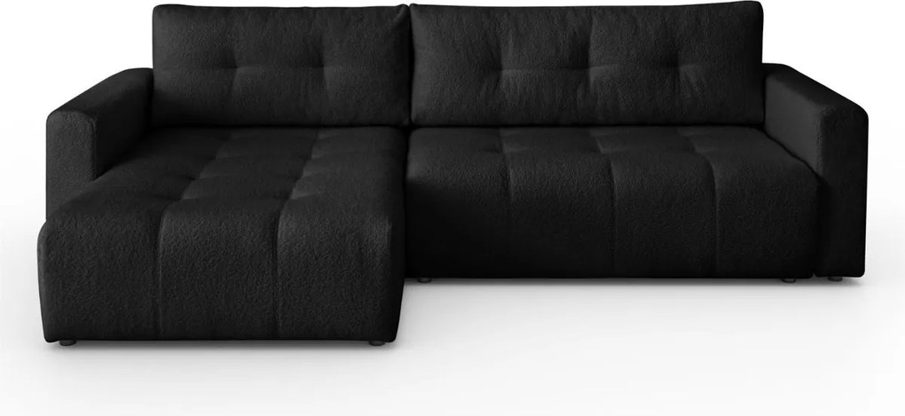 ROHOVÁ SEDAČKA SHARLOTTE 261 x 143 cm ČIERNA