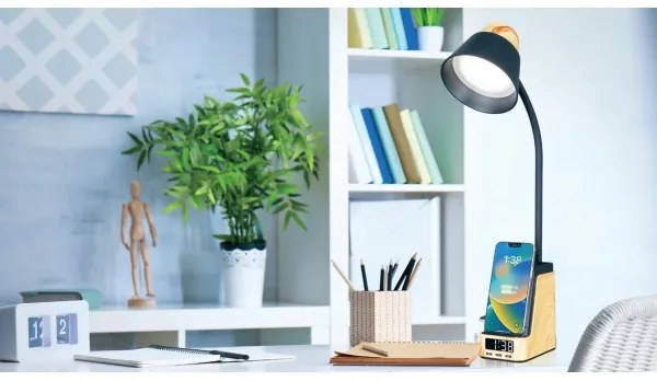 Immax 09000L - LED+CCT stmievateľná stolná lampa s bezdrôtovým nabíjaním Qi IDEAL LED/8W/230V béžová