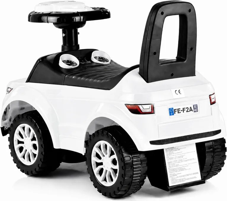 LEAN CARS Jazdítko pre batoľa 613W – zvuky + svetlá, biele