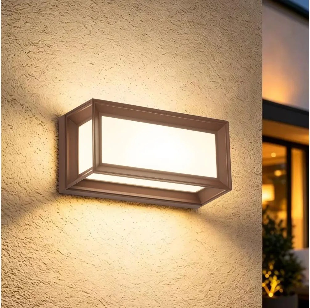 BRILAGI - LED vonkajšie nástenné svietidlo PARKER LED/12W/230V hnedé IP44