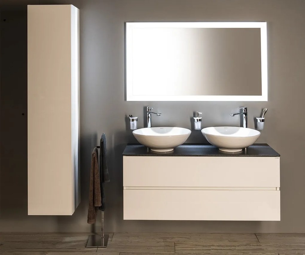 Sapho Sapho, FLUT LED podsvietené zrkadlo 1200x700mm, biela, FT120
