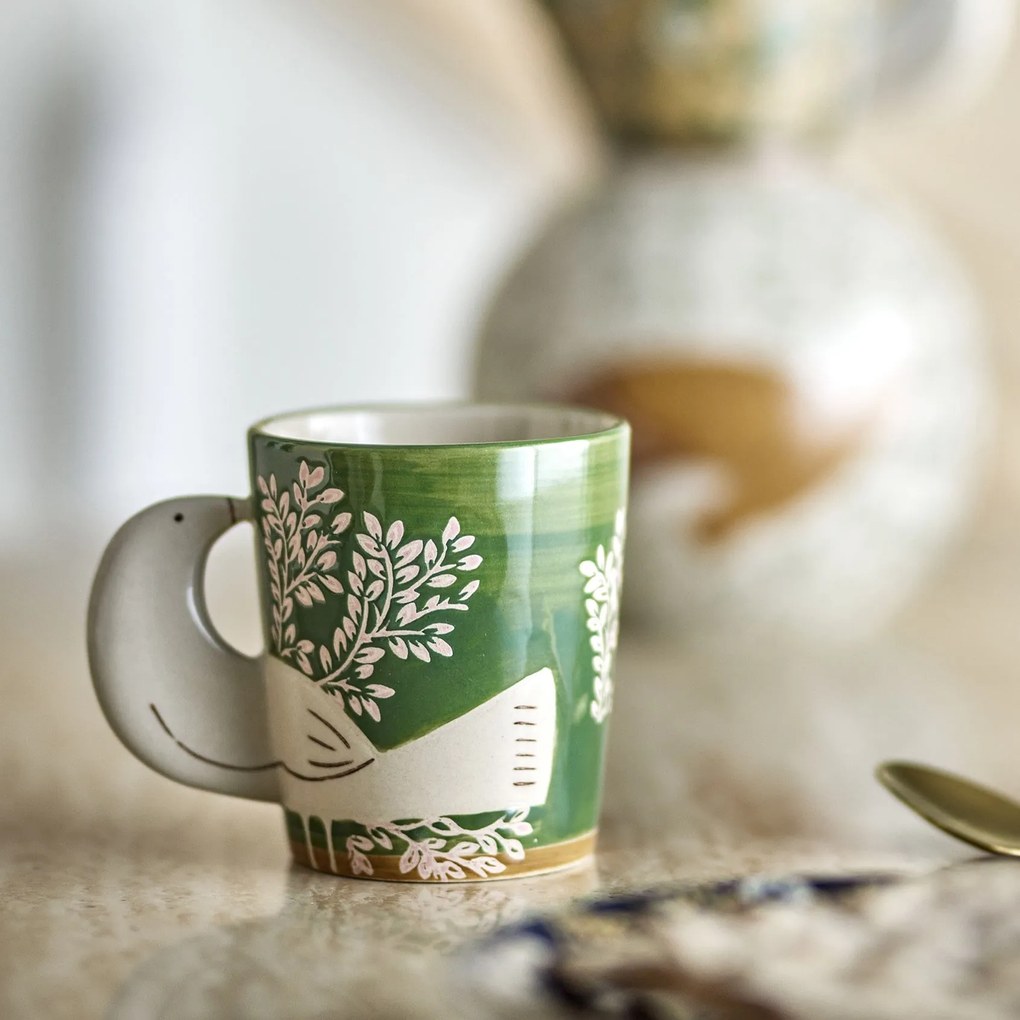 Bloomingville Keramický hrnek Hezha Green 260 ml