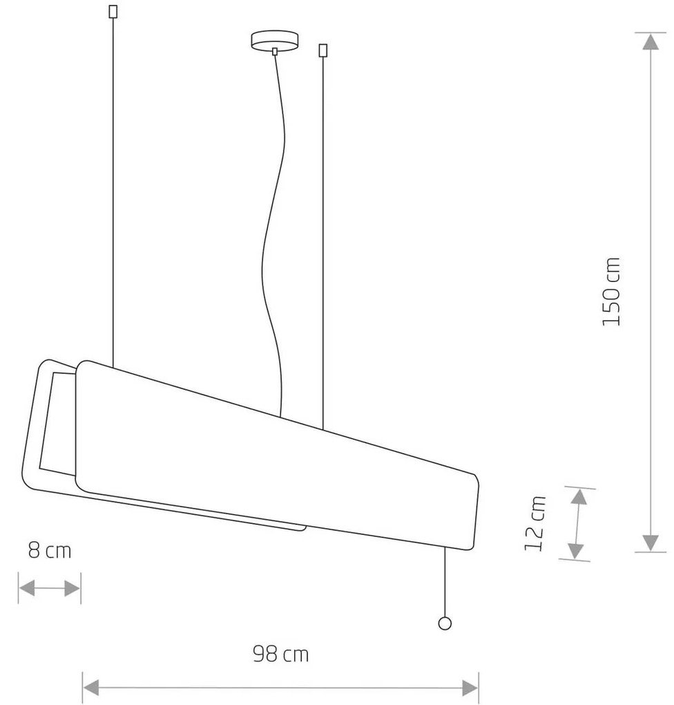 Závesné LED svietidlo Oslo, šírka 98 cm svetlý dub