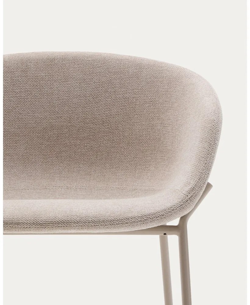 Béžová barová stolička (výška sedadla 65 cm) Yvette – Kave Home