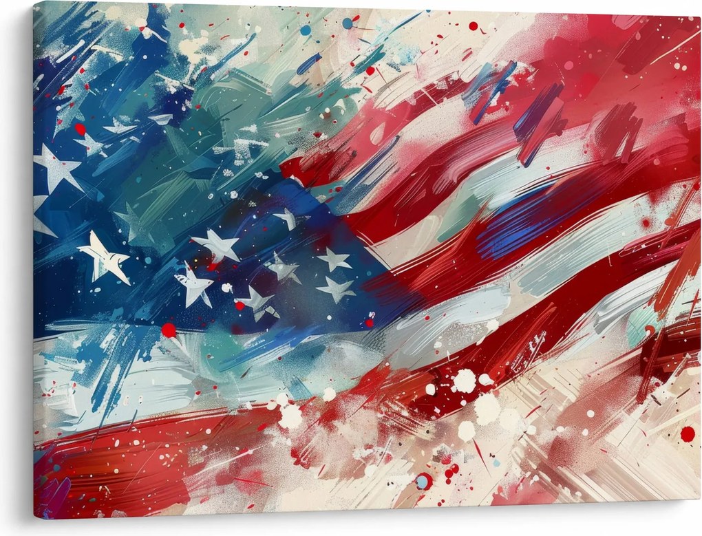 Obraz - Vlajka USA (70x50 cm)
