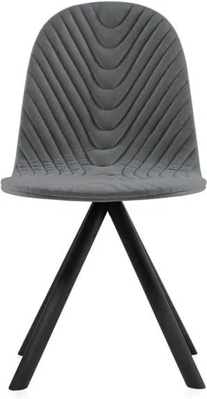 Tmavosivá stolička s čiernymi nohami IKER Mannequin Wave