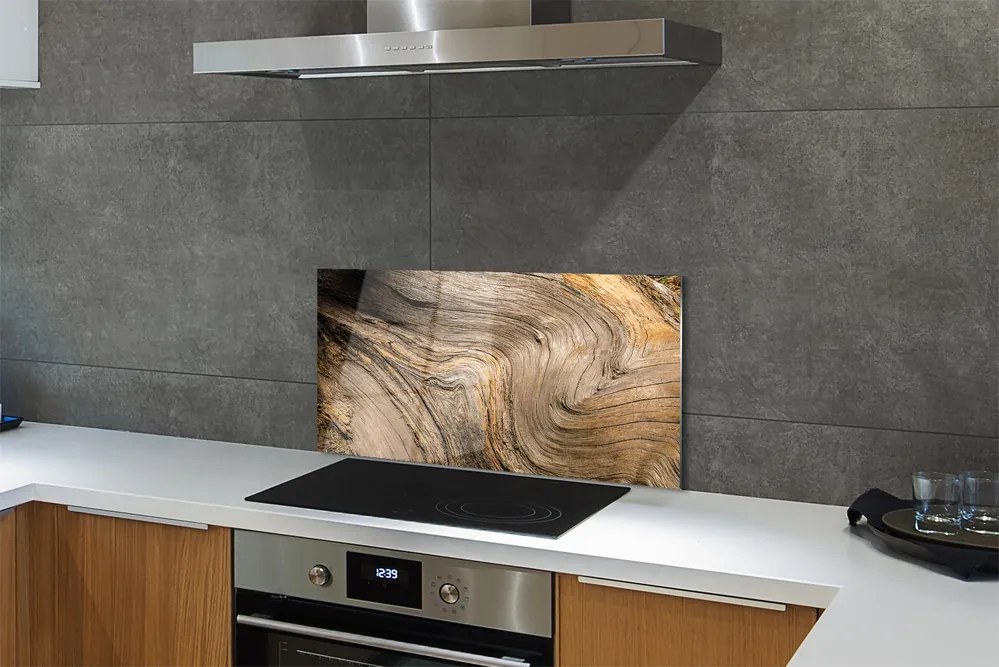 Sklenený obklad do kuchyne Drevo textúry obilia 120x60 cm