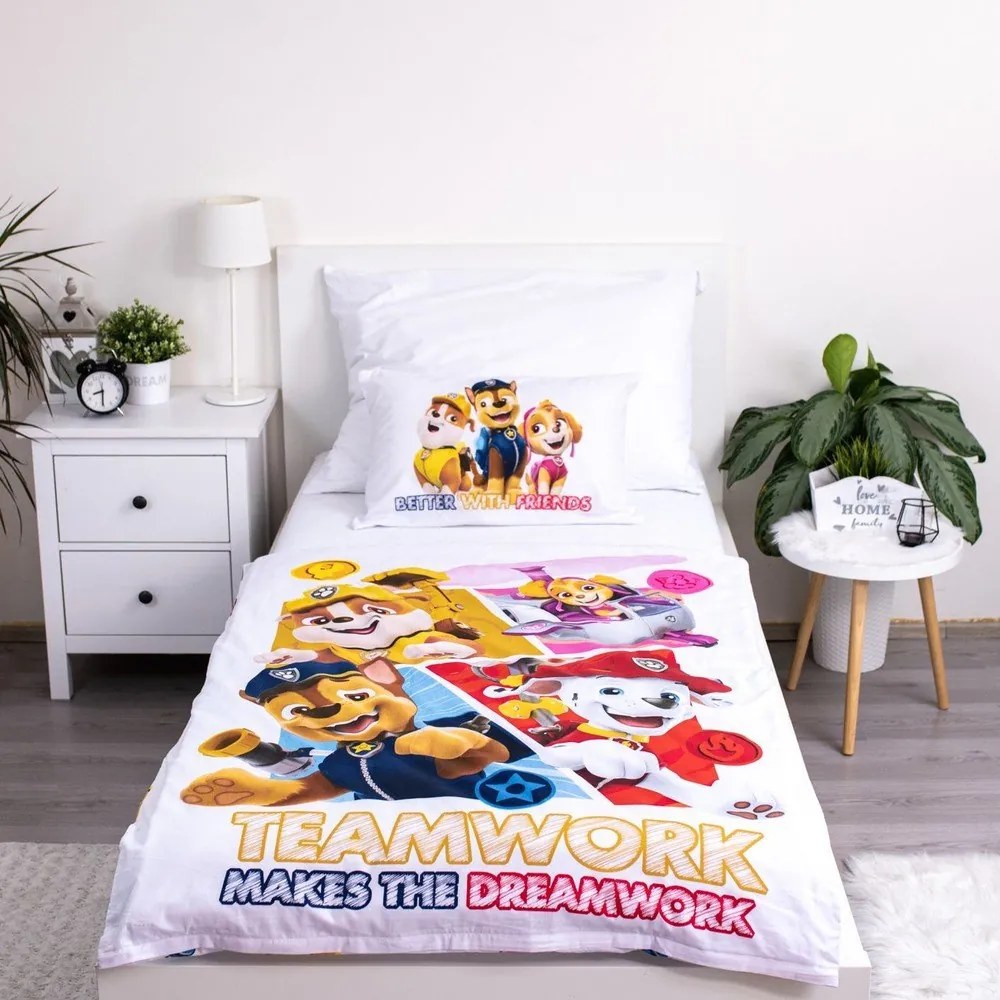 Bavlnené detské obliečky do postieľky 100x135 cm Paw Patrol – Jerry Fabrics
