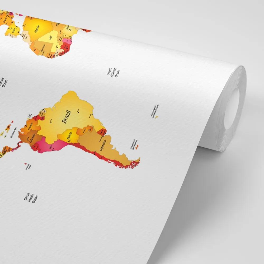 Samolepiaca tapeta krásna pestrofarebná mapa