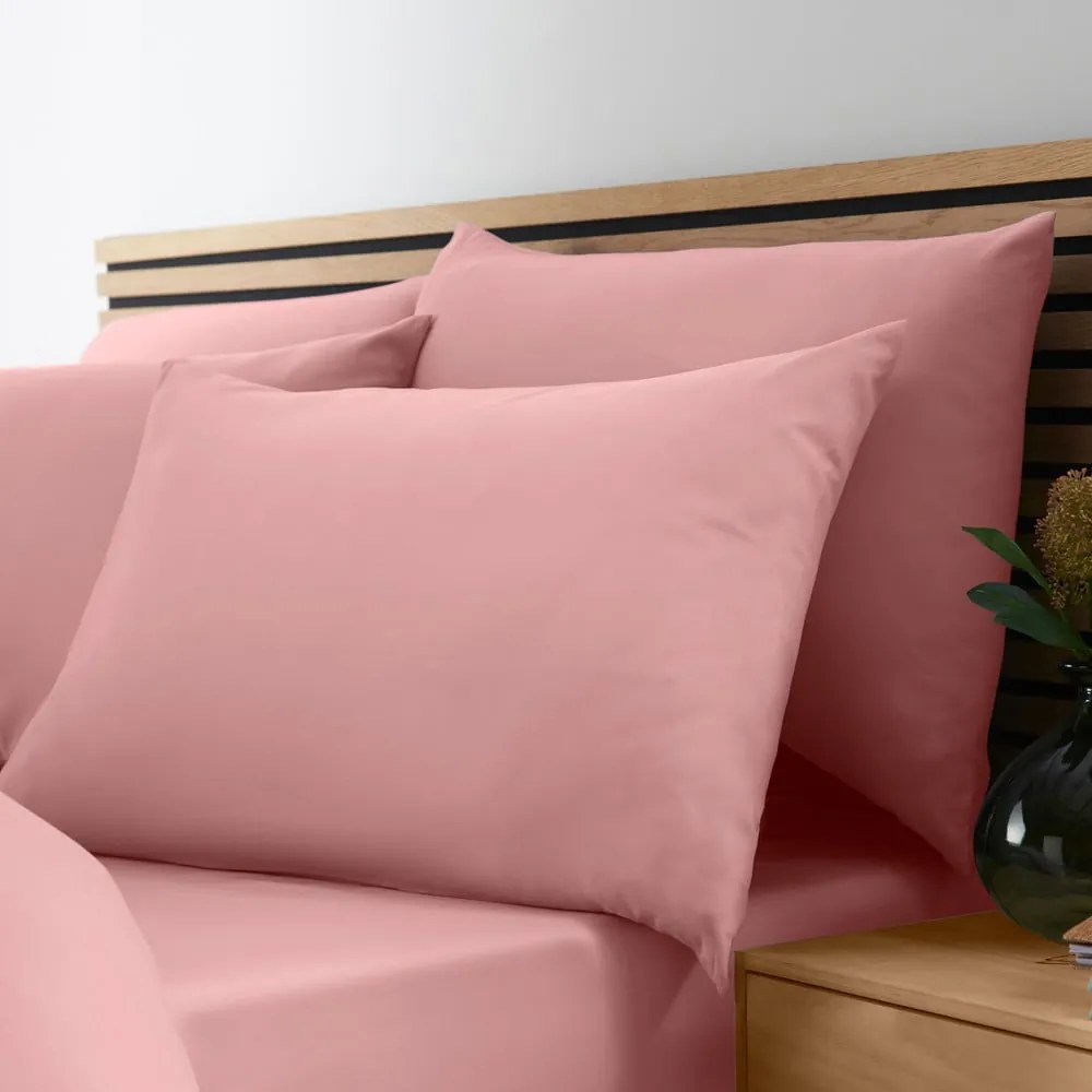 Ružové obliečky na dvojlôžko 200x200 cm So Soft Non–Iron – Catherine Lansfield