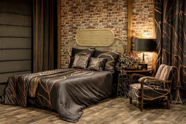 Dekoračný podnos ALISMA 2 1 hnedý / zlatý