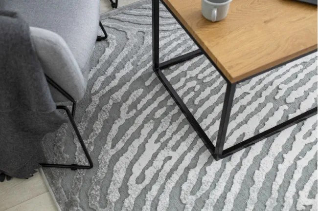 Koberec AKRYL YAZZ W8540 ODTLAČOK PALCA sivý