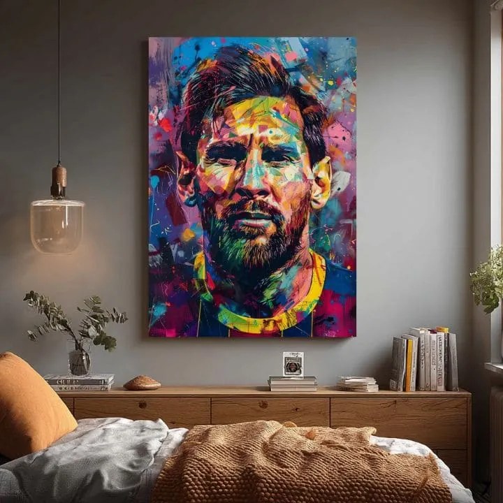 Obraz Messi Vibes na plátne | Maľovaná štruktúra