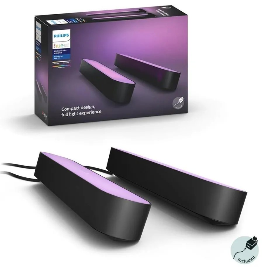 Philips - SADA 2x LED RGB Stmievateľná stolná lampa Hue PLAY DPACK WACA 6W/230V