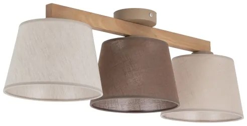 Brilagi - Prisadený luster LATTE 3xE27/15W/230V borovica/mix