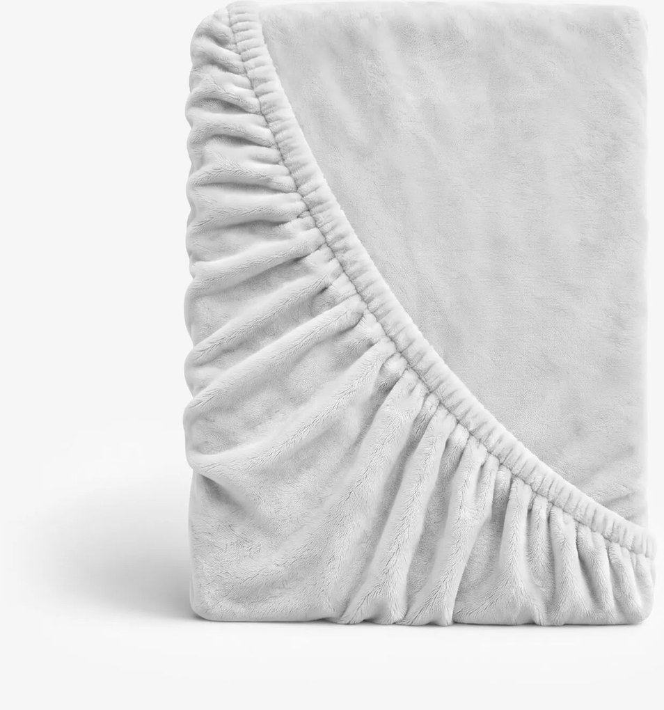 Goldea mikroplyšová elastická plachta deluxe – svetlo sivá 180 x 200 cm
