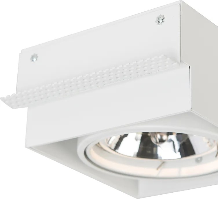 Zápustený reflektor biely AR111 naklápateľný a otočný bez rámu - Oneon