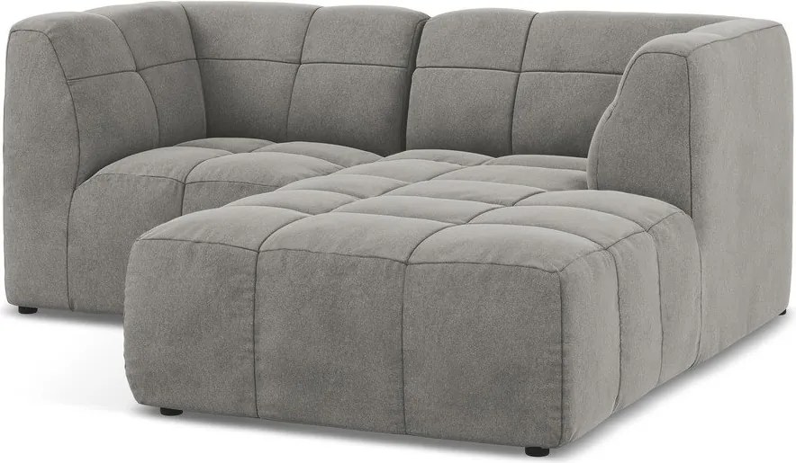 Sivá zamatová rohová pohovka (pravý roh/s leňoškou) Aloha – Makamii