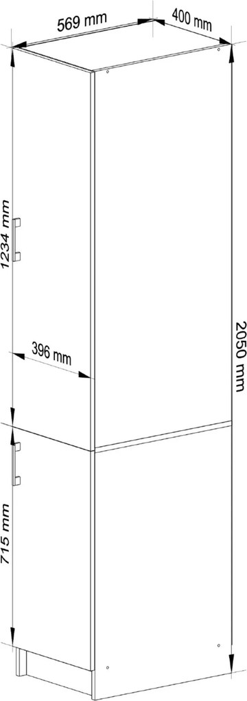 Kuchynská skrinka S 40cm Artus biela/sonoma