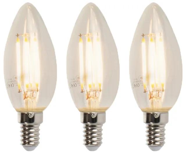 Sada 3ks LED E14 stmievateľných sviečok B35 5W 380lm 2700K