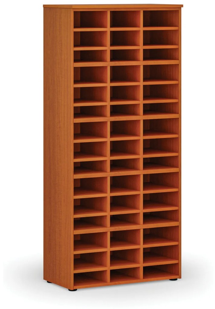 Triediaci regál PRIMO WOOD, 1781 x 800 x 420 mm, 45 priehradok, čerešňa
