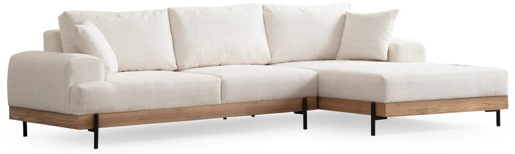 Elegantná rohová pohovka Eti 280 X 170 cm, pravá, biela