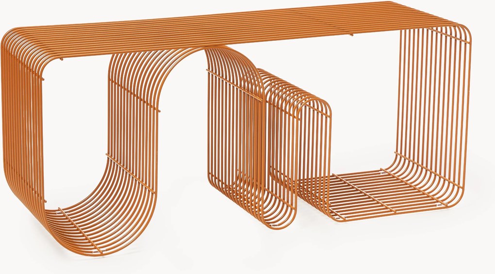 Kovová lavica Curva