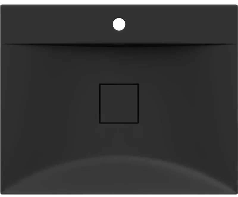 Mexen Poli, umývadlo na dosku z konglomerátu 1/O 60 x 48 cm, čierna matná, 23026071
