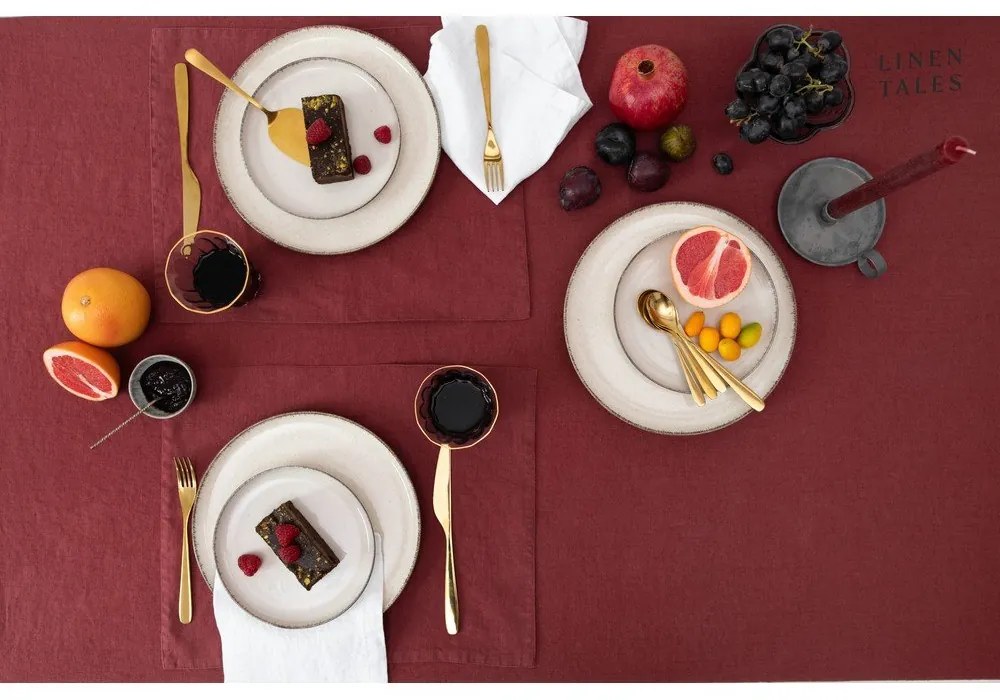 Ľanový obrus 140x140 cm Marsala – Linen Tales