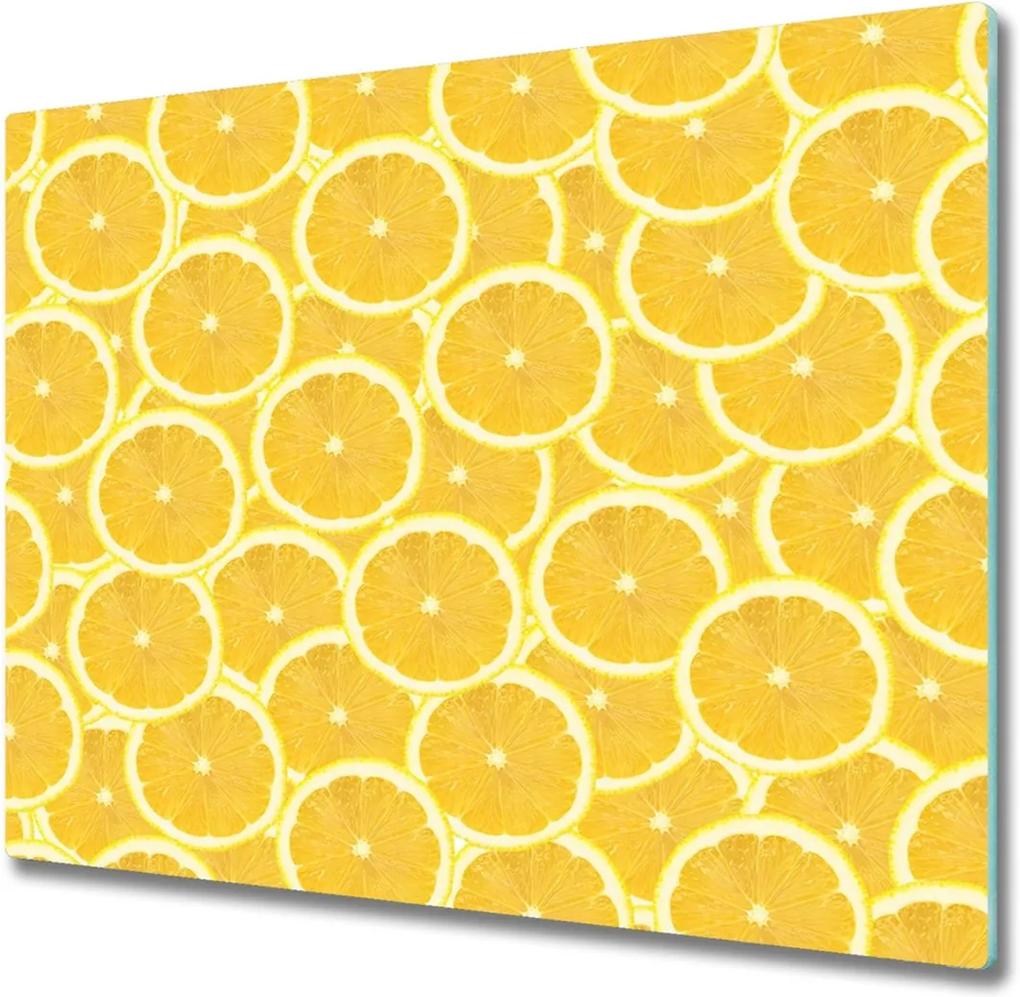 Skleněná krájecí deska Plátky citronu