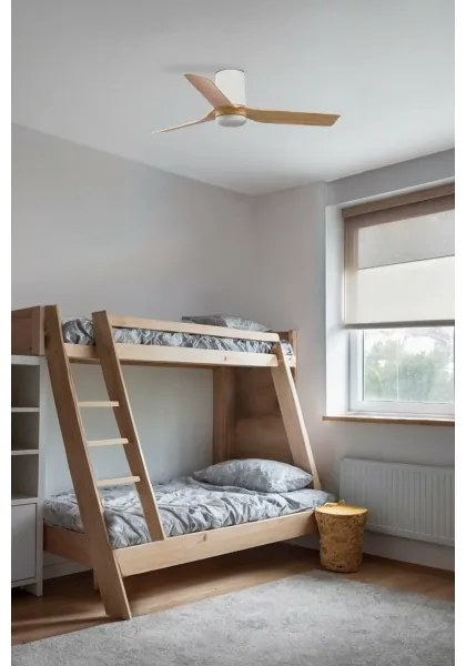 FARO 33833 - Stropný ventilátor MINI PUNT TUB S hnedá/biela pr. 90 cm + DO