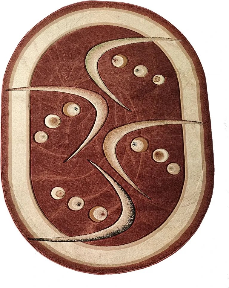 BE Koberec Adora 5566 VIZON – béžový oválny Rozmer: 180x260 cm