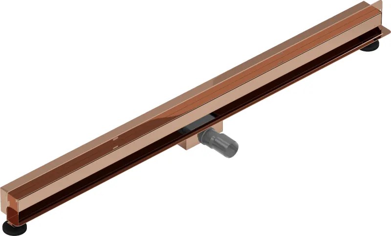 Mexen Flat Wall, sprchový žľab na stenu 2v1, 110 cm, ružové zlato, 1630110