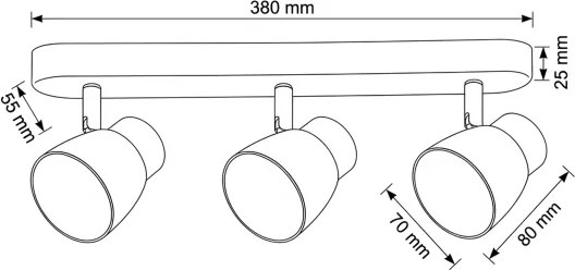 Brilagi - Bodové svietidlo NUGGET 3xGU10/30W/230V čierna/zlatá