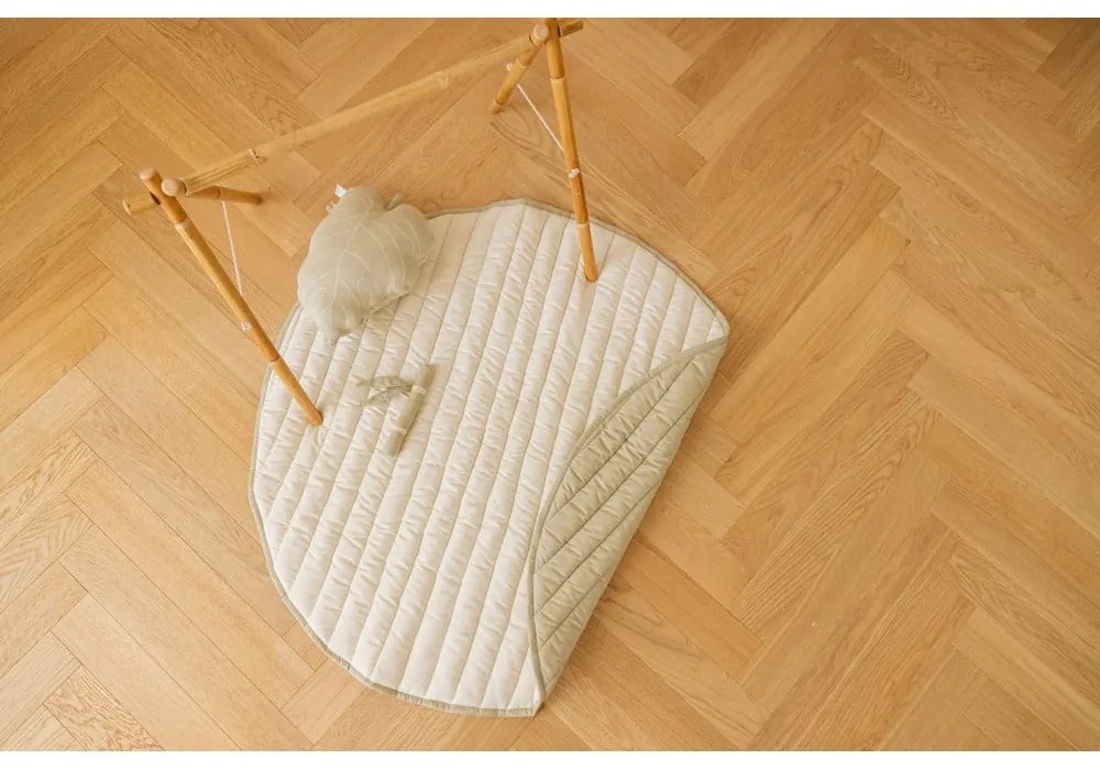 Zelená krémová detská hracia podložka Bamboo Leaf – Lorena Canals