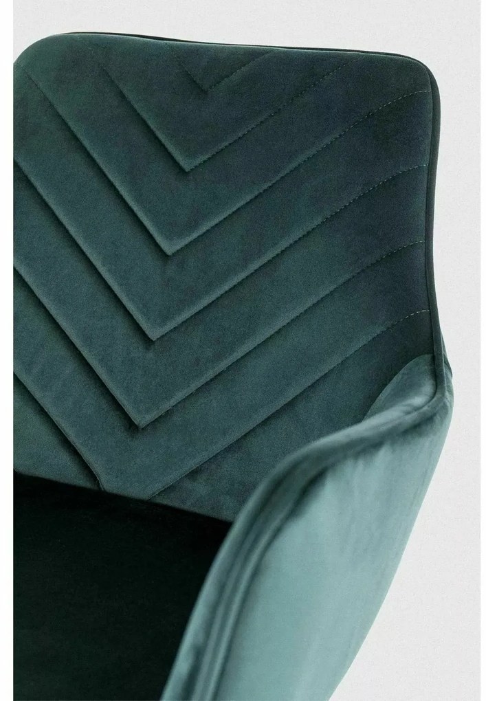 Sametové jídelní křeslo Fin zelené