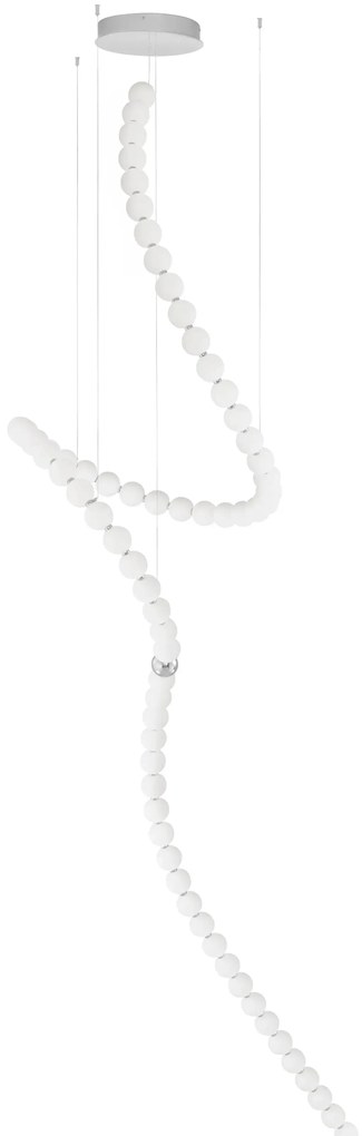 Dizajnový LED luster Perla 79 chróm